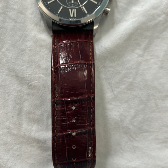 Fossil watch chronograph black dial alligator leather band - Picture 5 of 5